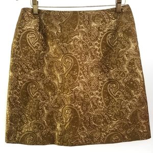 Barami Womens Sz 10 Gold Paisley Skirt